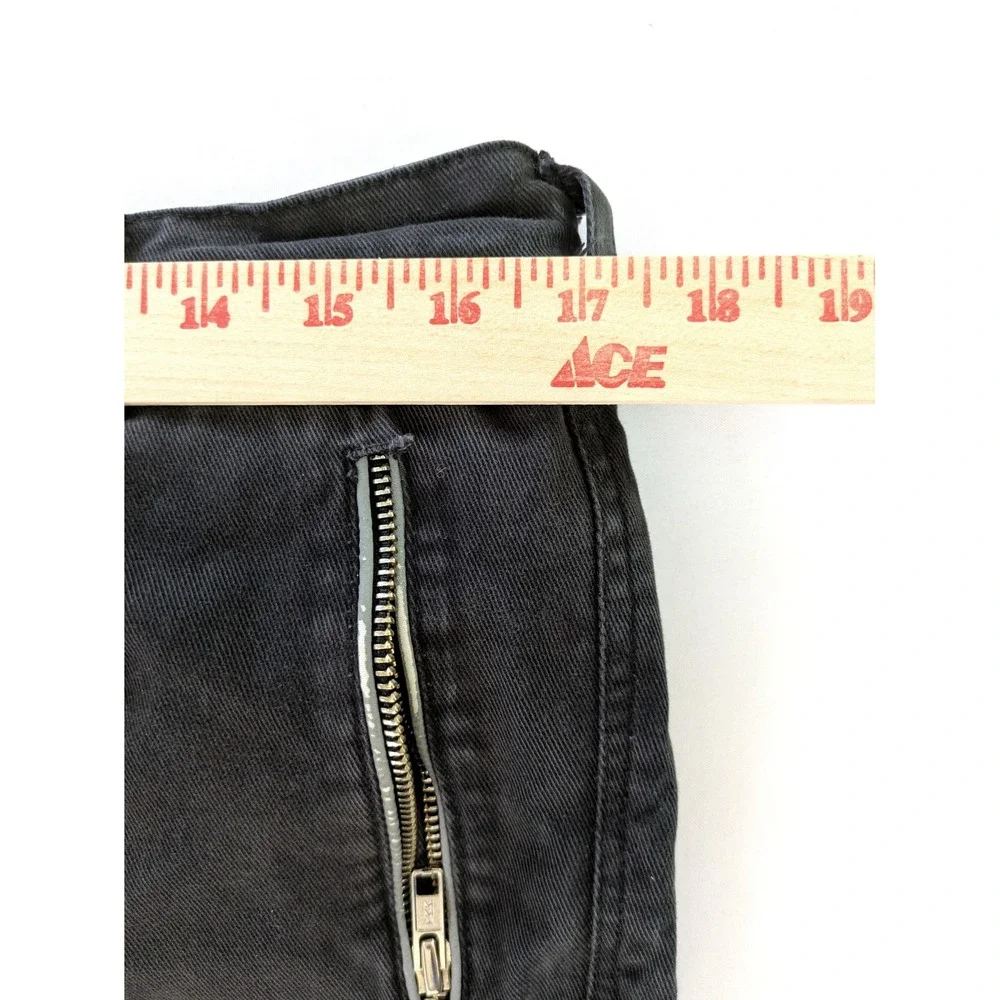 Iridium Mens Black Reflective Cargo Pants Techwear Streetwear Size L (34x31)